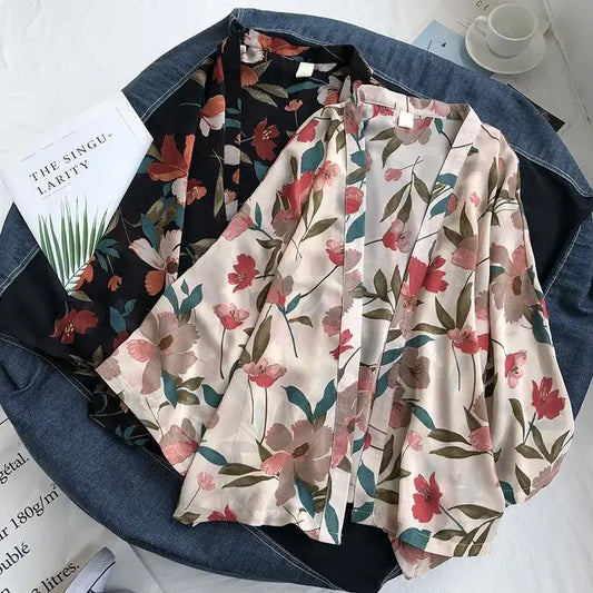 Floral Beach Wear Kimono Dress For Women