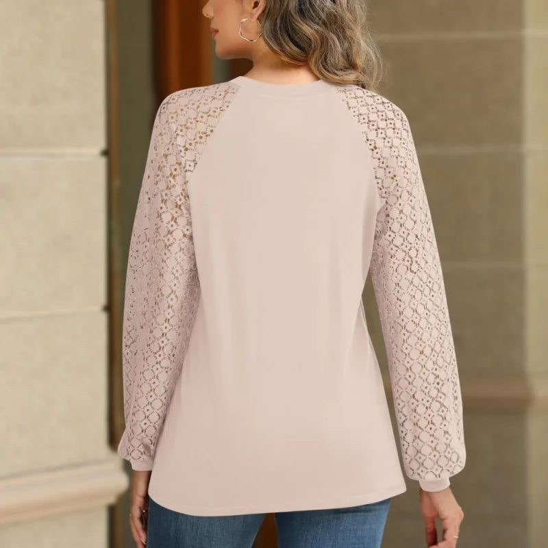 Women Long Sleeve Business Casual Knitted Blouses