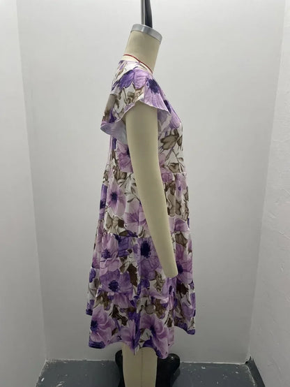 Women's Knee Length Flower Grace Dress