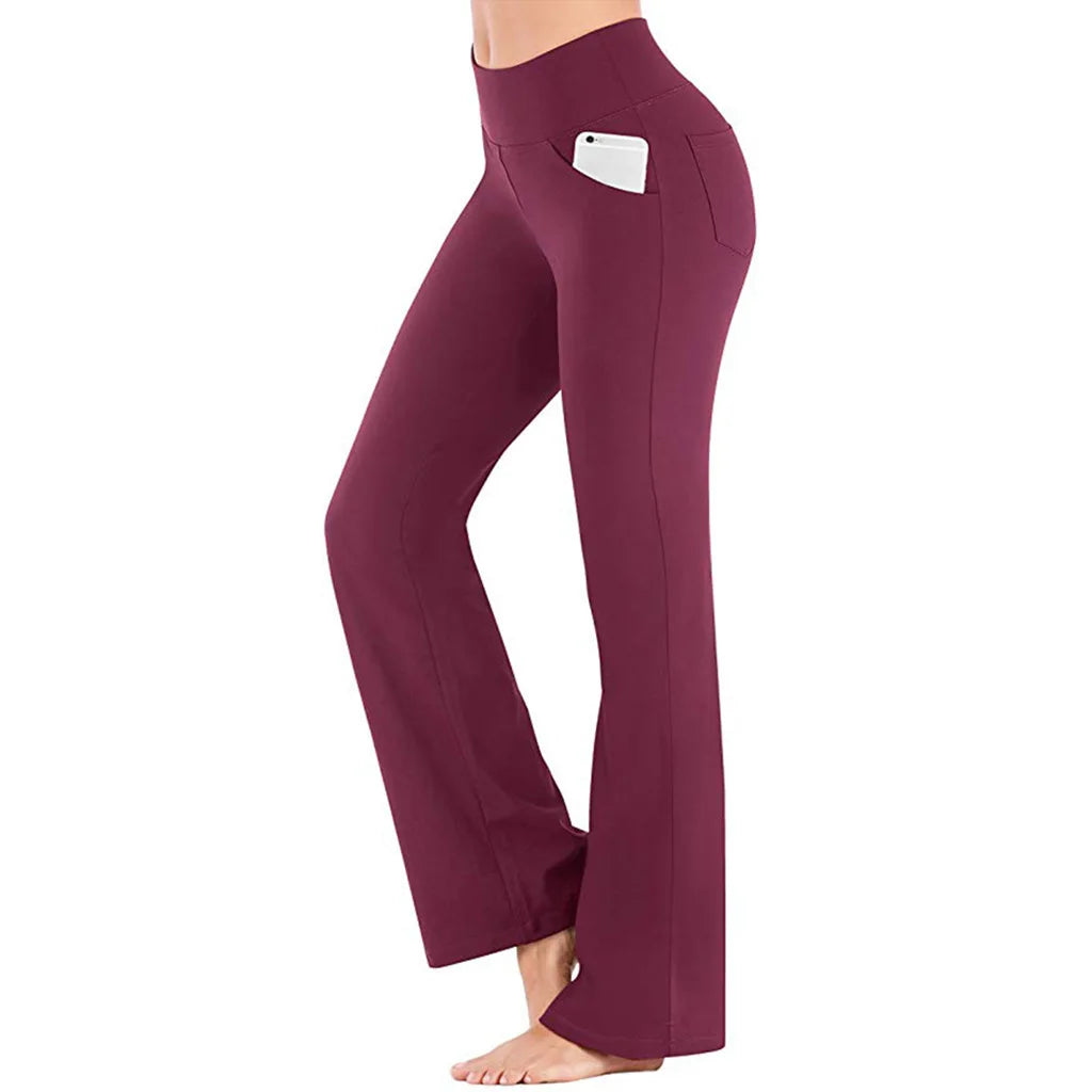 Women's Flared Leggings With High Waist