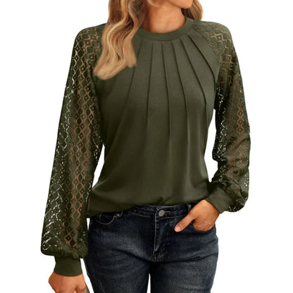 Women Long Sleeve Business Casual Knitted Blouses