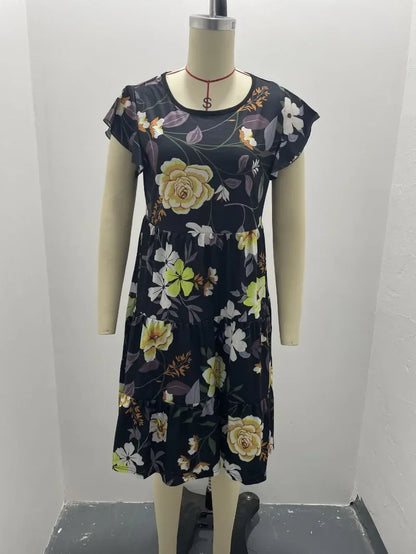 Women's Knee Length Flower Grace Dress