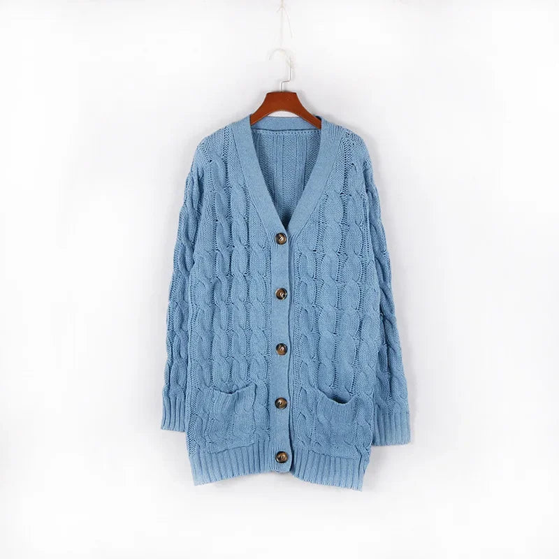 Women's Long Sleeve Knitted Top Jacket Cardigan