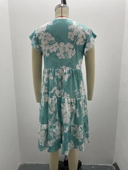 Women's Knee Length Flower Grace Dress