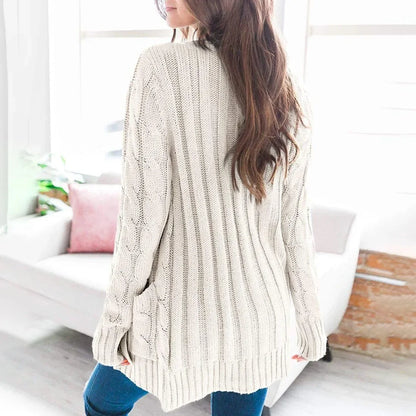 Women's Long Sleeve Knitted Top Jacket Cardigan