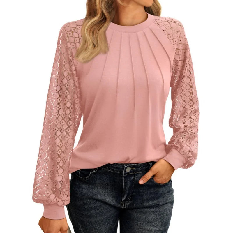 Women Long Sleeve Business Casual Knitted Blouses