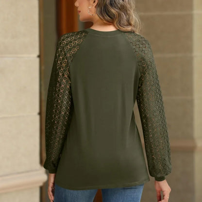 Women Long Sleeve Business Casual Knitted Blouses