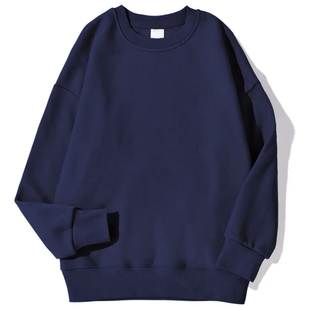 Autumn Winter Solid Warm Fleece Pullover