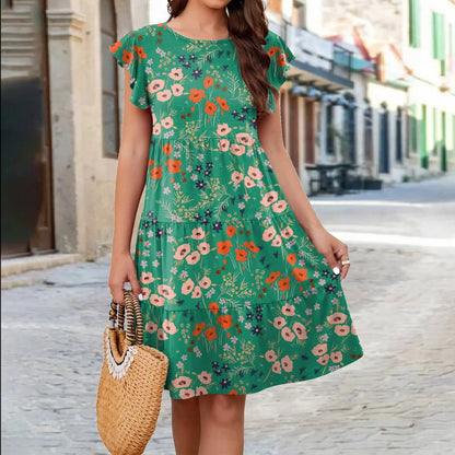 Women's Knee Length Flower Grace Dress