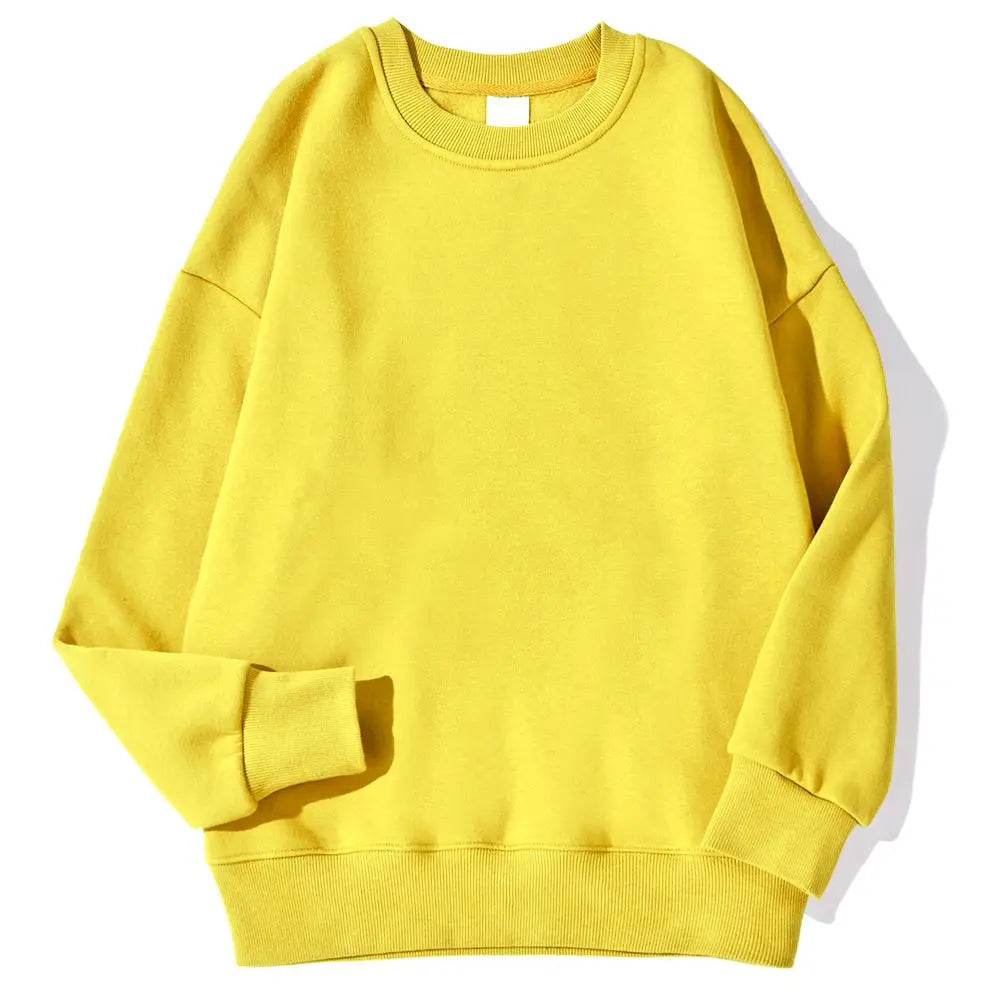 Autumn Winter Solid Warm Fleece Pullover