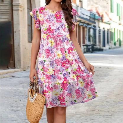 Women's Knee Length Flower Grace Dress