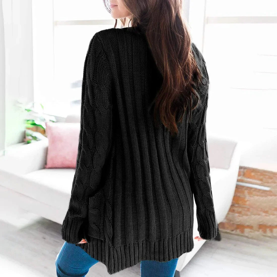 Women's Long Sleeve Knitted Top Jacket Cardigan