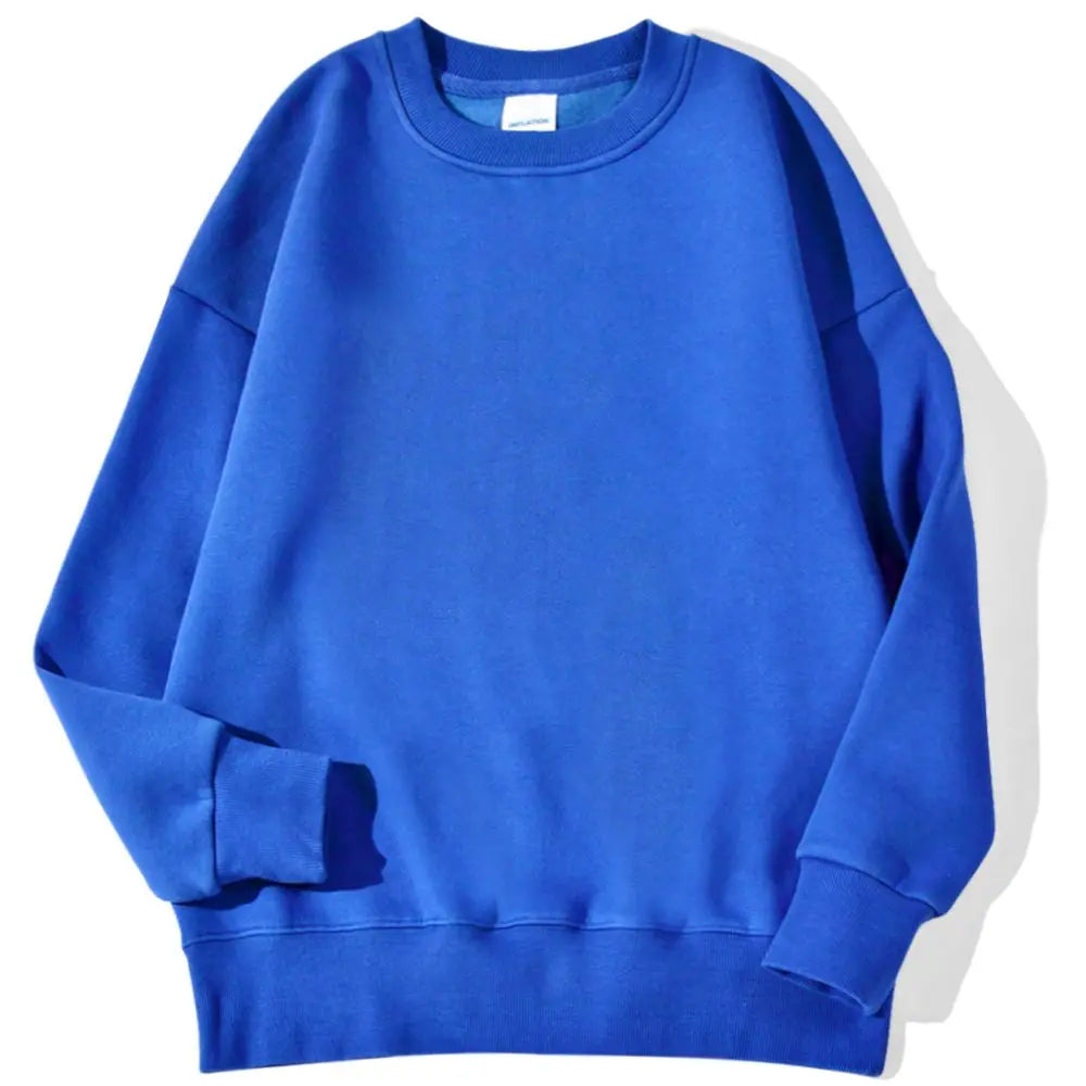 Autumn Winter Solid Warm Fleece Pullover