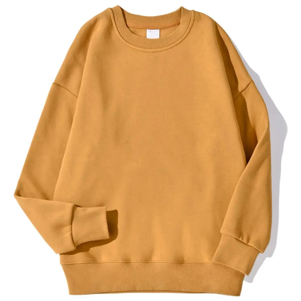 Autumn Winter Solid Warm Fleece Pullover