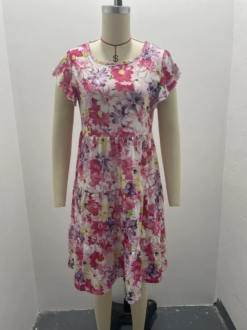 Women's Knee Length Flower Grace Dress