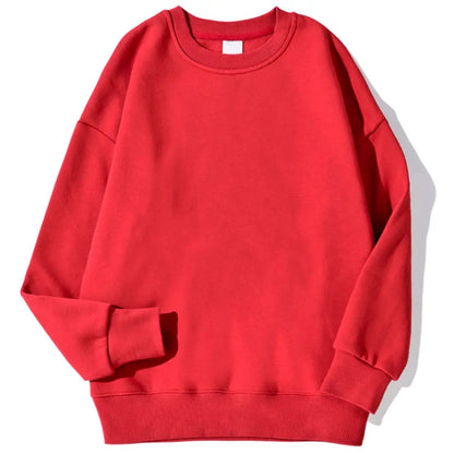 Autumn Winter Solid Warm Fleece Pullover