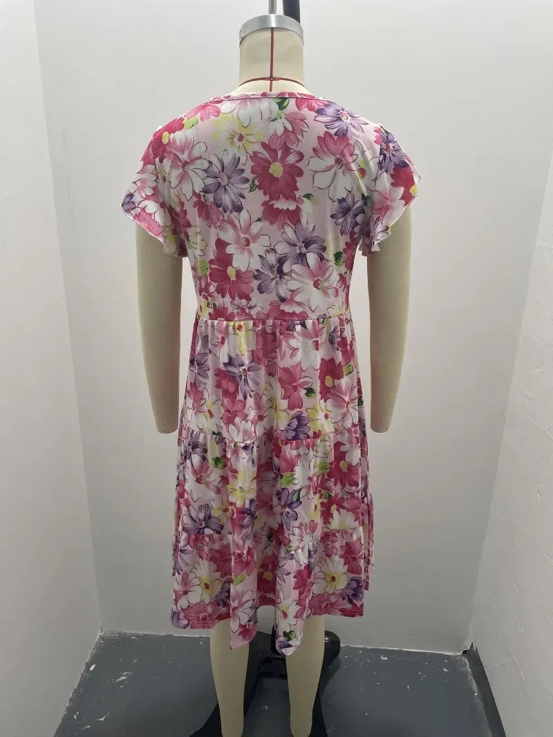 Women's Knee Length Flower Grace Dress