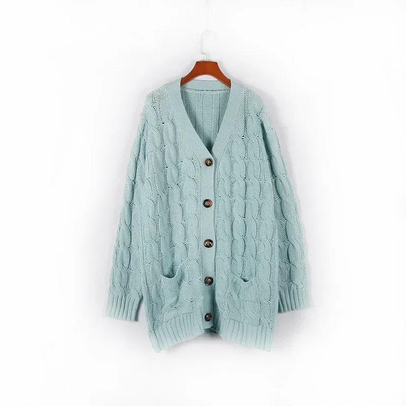 Women's Long Sleeve Knitted Top Jacket Cardigan