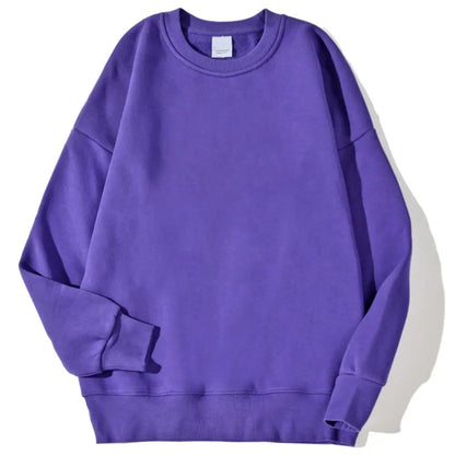 Autumn Winter Solid Warm Fleece Pullover