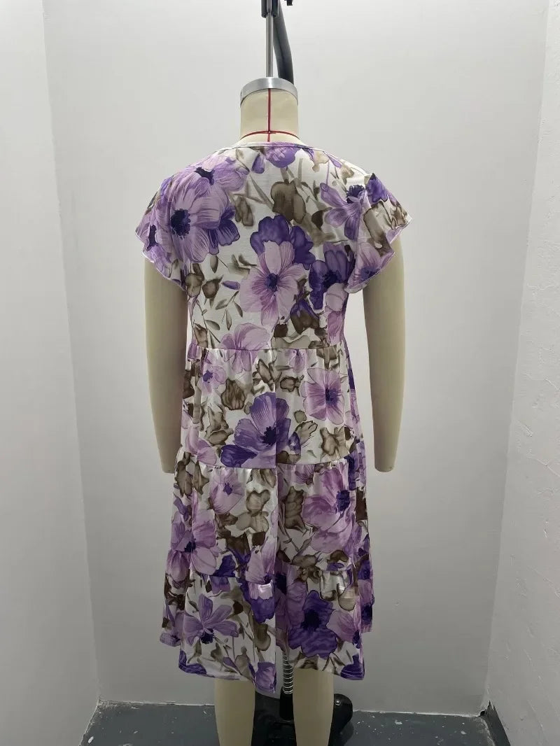 Women's Knee Length Flower Grace Dress