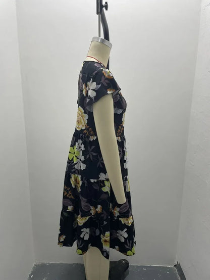 Women's Knee Length Flower Grace Dress