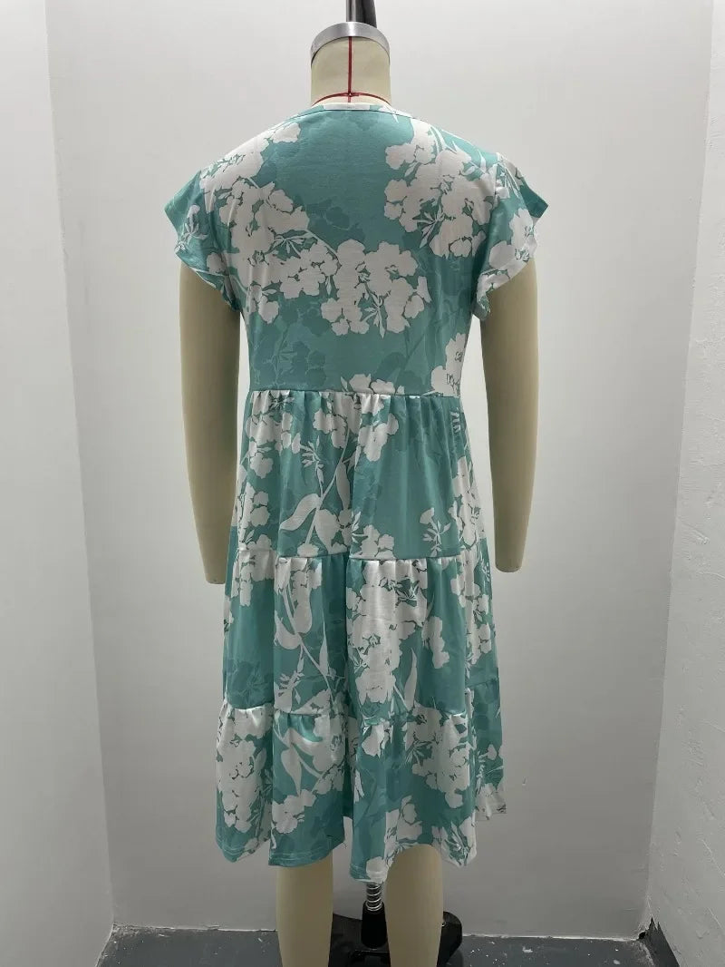 Women's Knee Length Flower Grace Dress