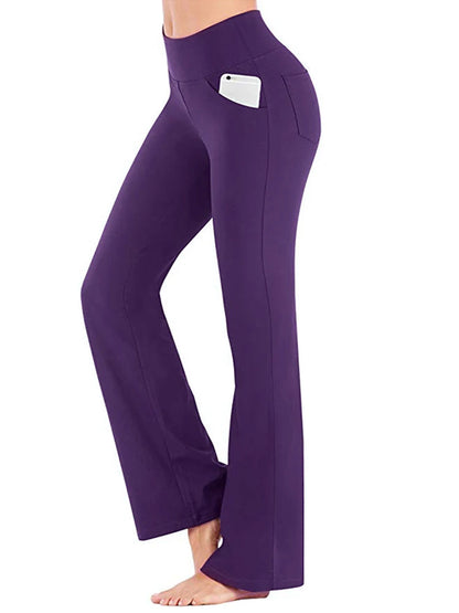 Women's Flared Leggings With High Waist