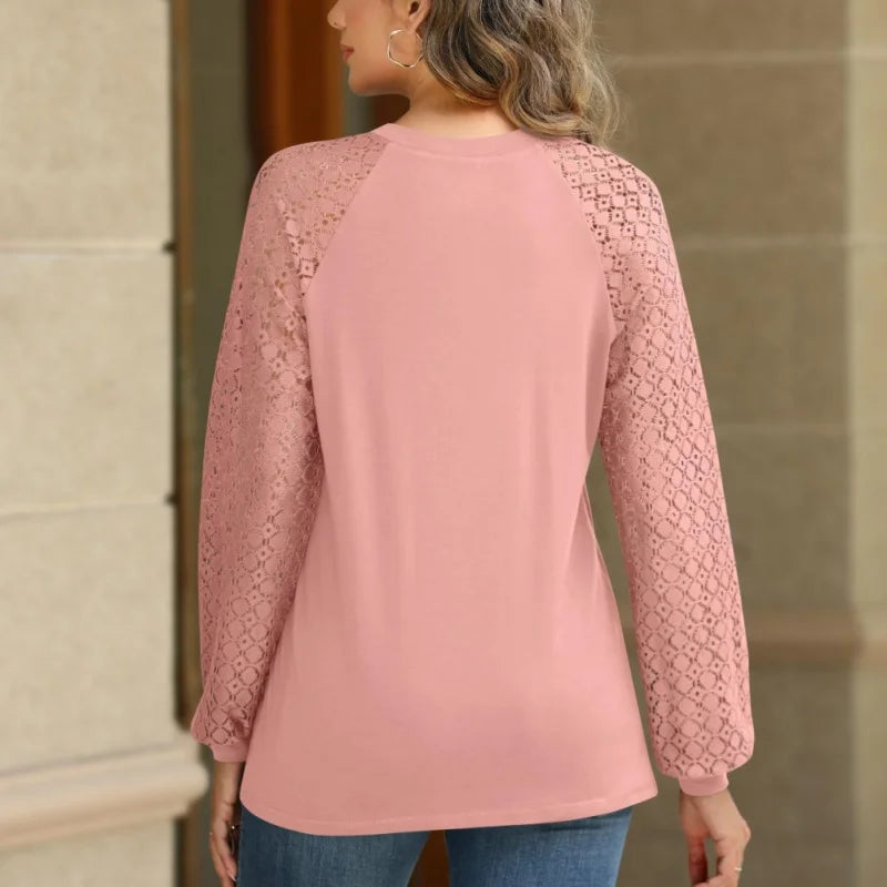 Women Long Sleeve Business Casual Knitted Blouses