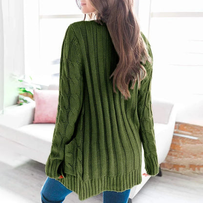 Women's Long Sleeve Knitted Top Jacket Cardigan