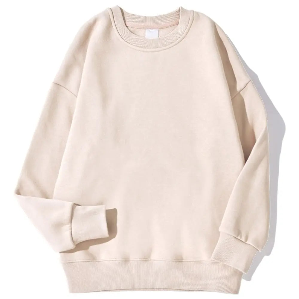 Autumn Winter Solid Warm Fleece Pullover